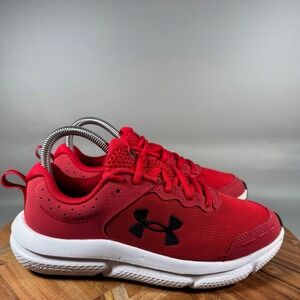 Under Armour Charged Assert 9 Red Running Shoes Womens 7.5 (6Y)